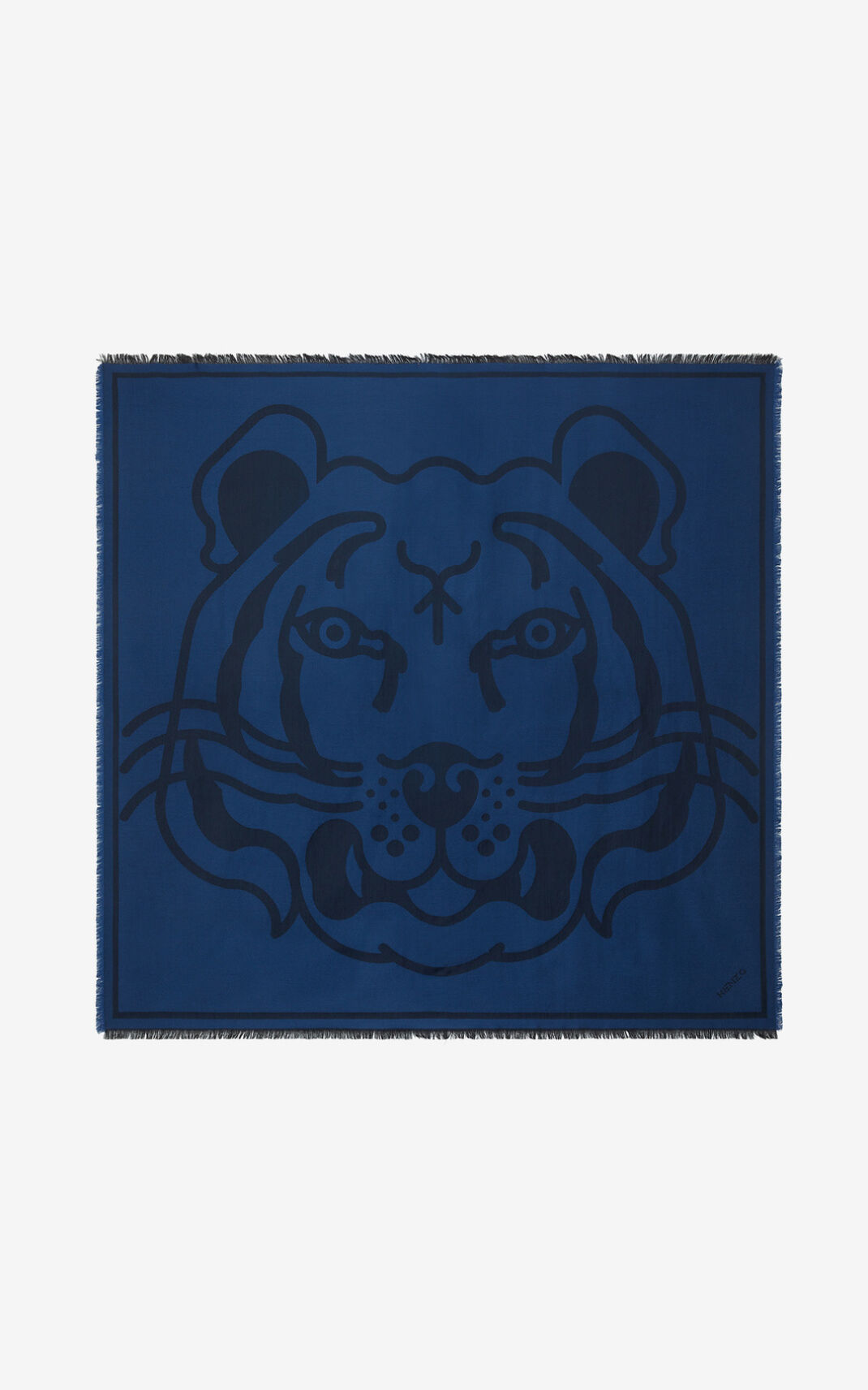 Kenzo K Tiger wool Tesettür Bayan Kraliyet Mavisi Mavi | 7195-MVYLI